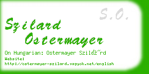 szilard ostermayer business card